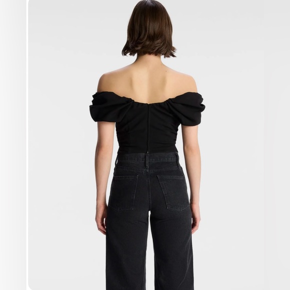 NWT A.L.C. Nora Off Shoulder Black Top | Size 4 - Picture 3 of 11